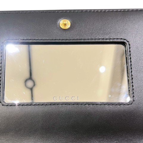 GUCCI Matelasse黑牛皮壓紋鏈帶包723787-9