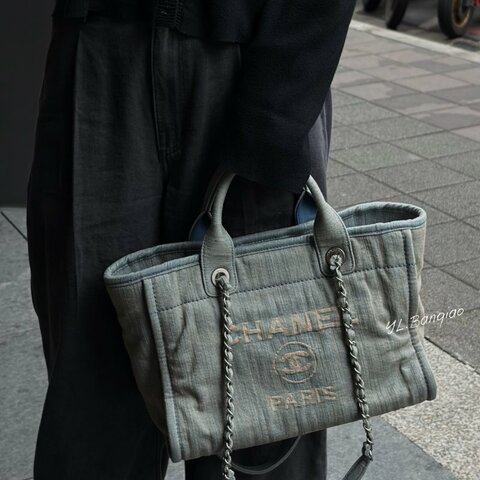 CHANEL 仿舊丹寧牛仔沙灘包