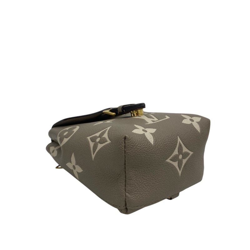 【LOUIS VUITTON】Monogram Empreinte Tiny 灰色壓紋 金扣 雙肩包 M80738 晶片款(二手)M3101-5