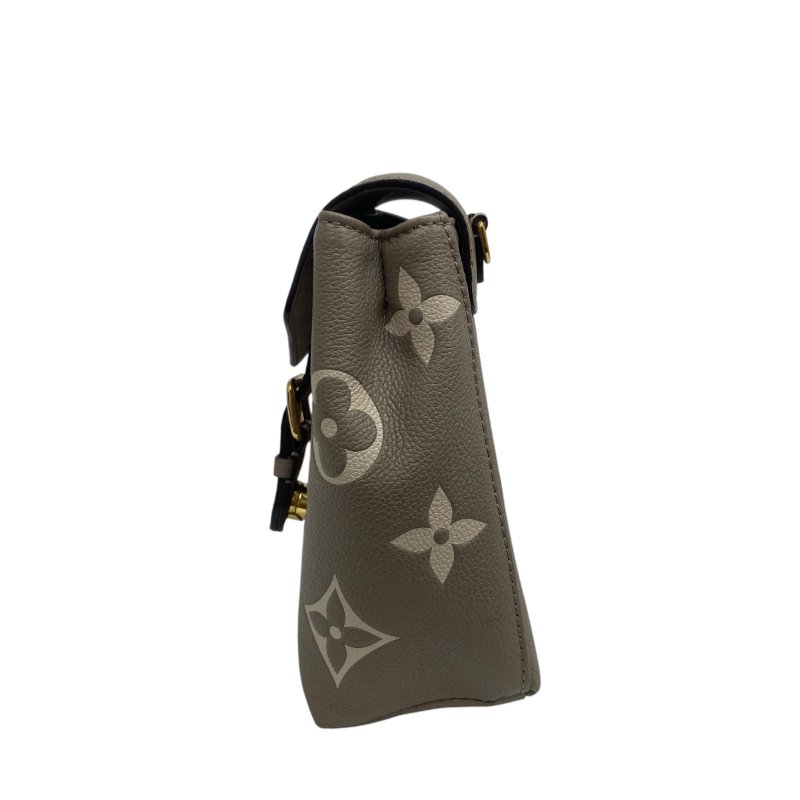 【LOUIS VUITTON】Monogram Empreinte Tiny 灰色壓紋 金扣 雙肩包 M80738 晶片款(二手)M3101-8