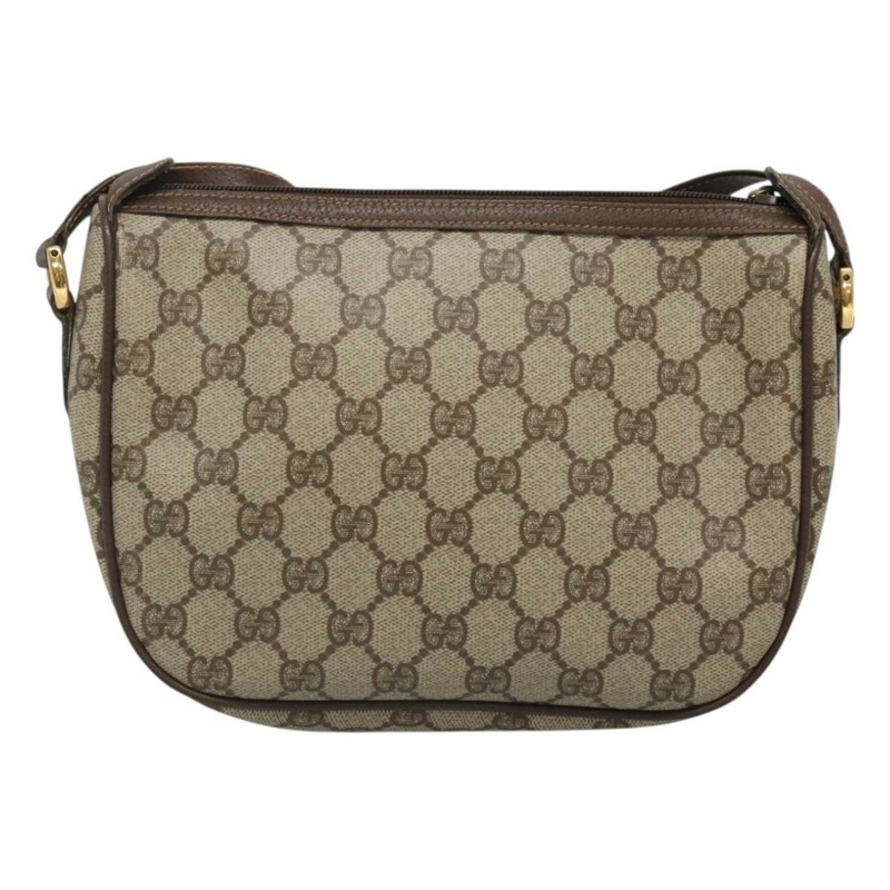 【日本直送】GUCCI GG Supreme 織帶雪莉線包 PVC 米金色 89 02 032 正品 125626-1