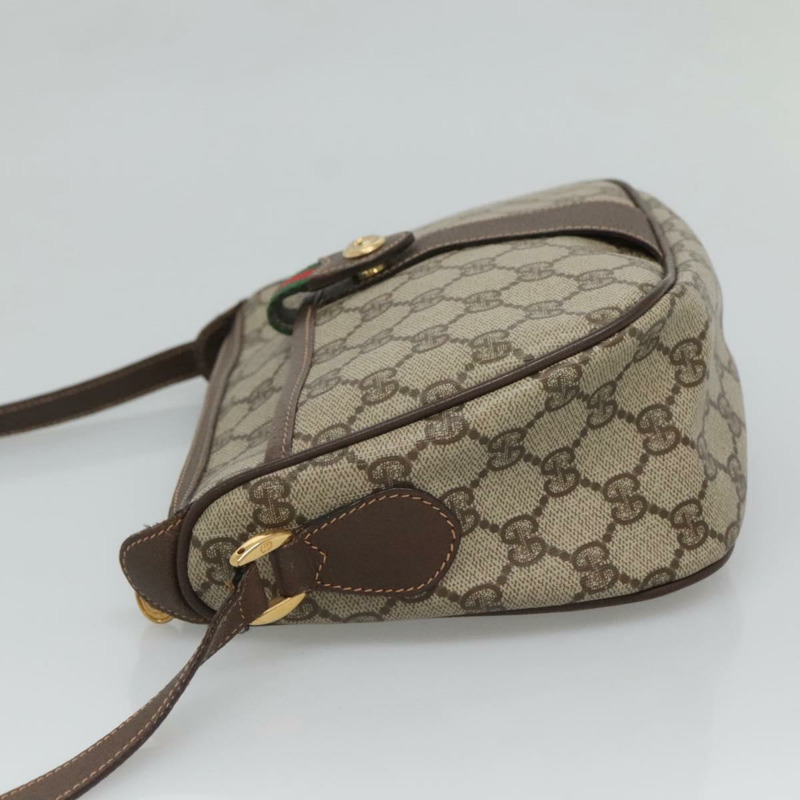 【日本直送】GUCCI GG Supreme 織帶雪莉線包 PVC 米金色 89 02 032 正品 125626-3