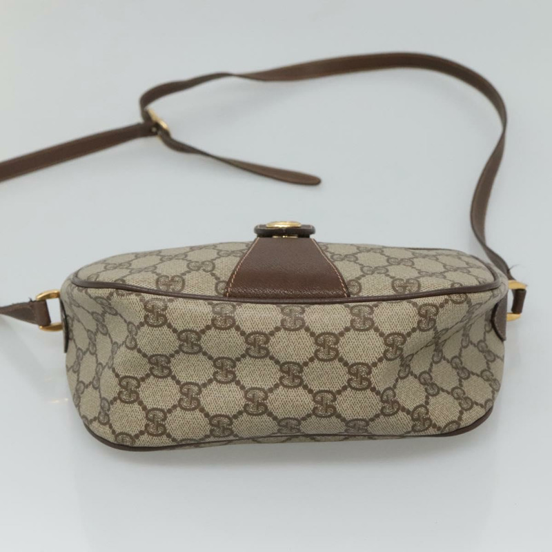 【日本直送】GUCCI GG Supreme 織帶雪莉線包 PVC 米金色 89 02 032 正品 125626-4