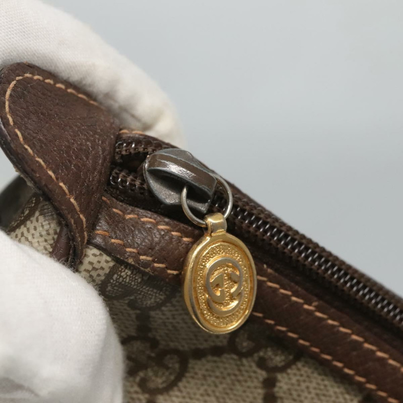 【日本直送】GUCCI GG Supreme 織帶雪莉線包 PVC 米金色 89 02 032 正品 125626-9