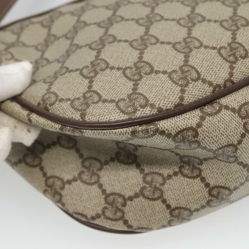 【日本直送】GUCCI GG Supreme 織帶雪莉線包 PVC 米金色 89 02 032 正品 125626-15