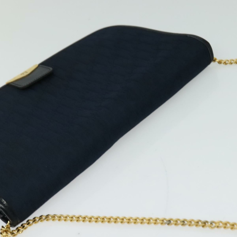 【日本直送】Christian Dior Trotter 帆布鏈條單肩包 海軍藍金色 正品 125985-5