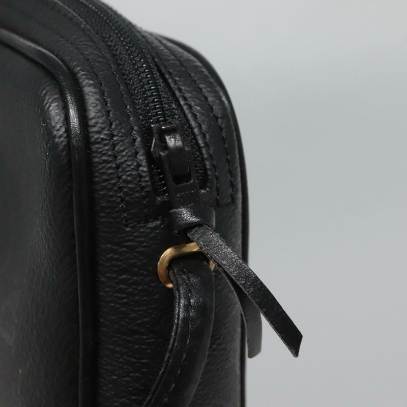 【日本直送】Christian Dior 蜂巢帆布肩背包 PVC 黑金 正品 126268-9