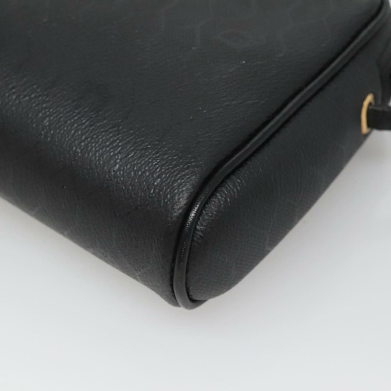 【日本直送】Christian Dior 蜂巢帆布肩背包 PVC 黑金 正品 126268-14