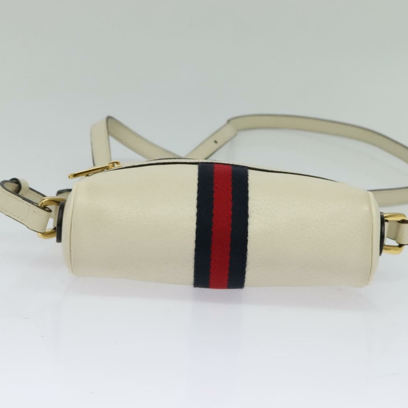 【日本直送】GUCCI Sherry Line 單肩包 皮革 白色 紅色 海軍藍 517350 正品 118604-4