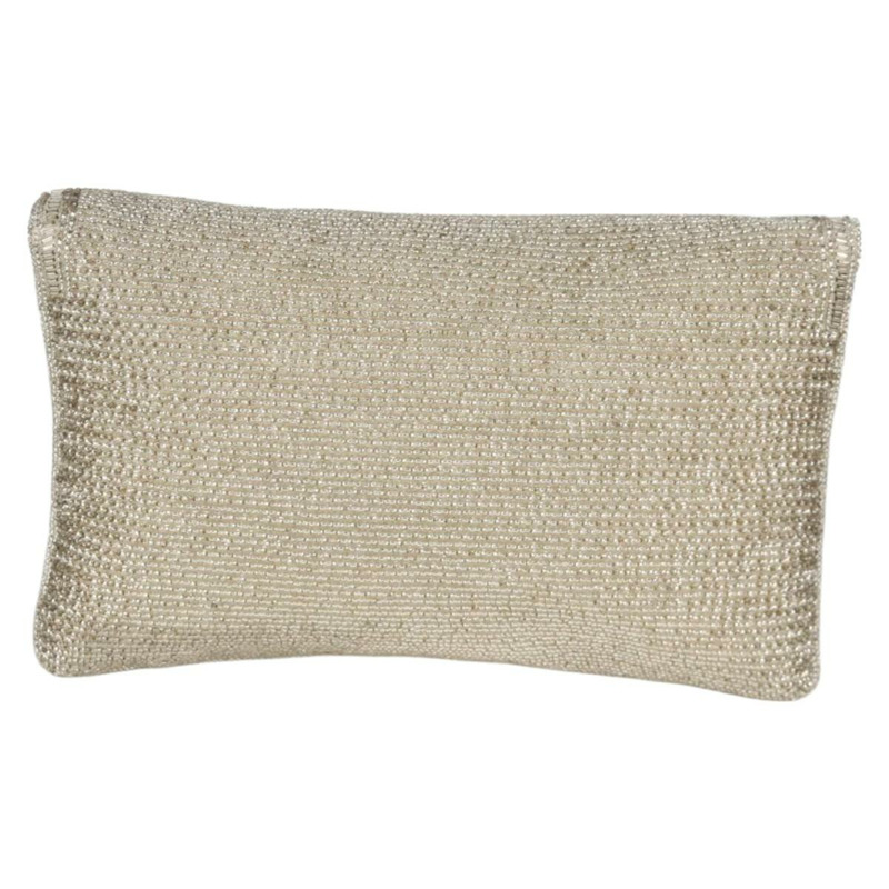 【日本直送】Christian Dior 銀色串珠單肩包 Auth 118639V-1