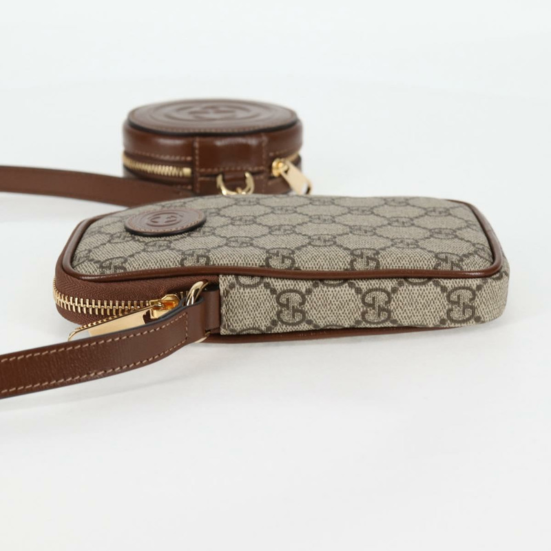【日本直送】GUCCI GG Supreme 單肩包 PVC 米色 金色 700959 正品 118864M-2