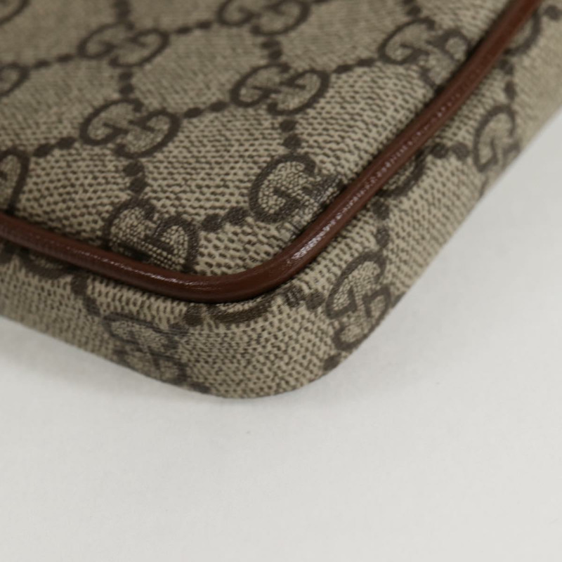 【日本直送】GUCCI GG Supreme 單肩包 PVC 米色 金色 700959 正品 118864M-15