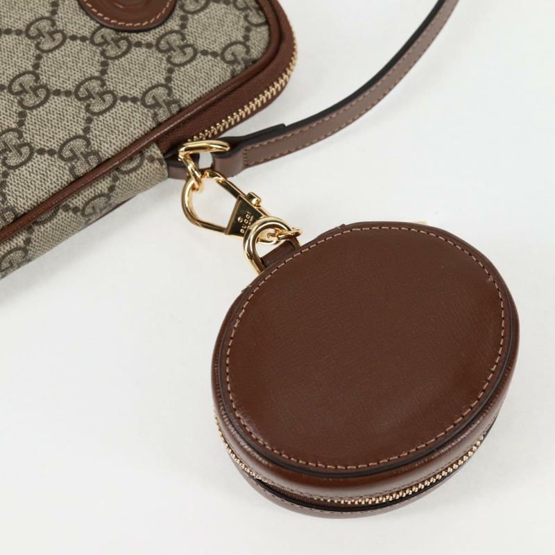 【日本直送】GUCCI GG Supreme 單肩包 PVC 米色 金色 700959 正品 118864M-19