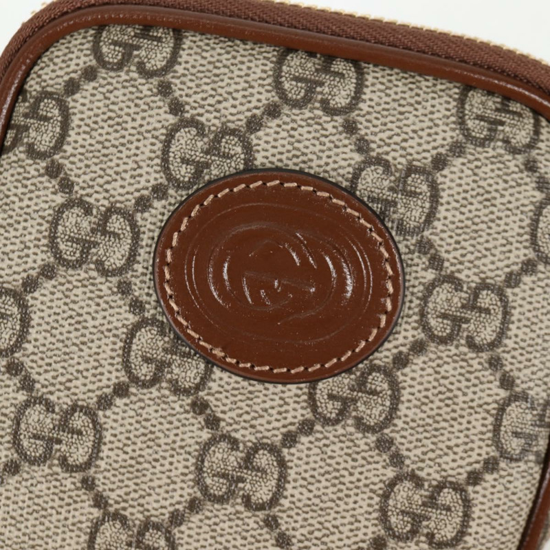 【日本直送】GUCCI GG Supreme 單肩包 PVC 米色 金色 700959 正品 118864M-26