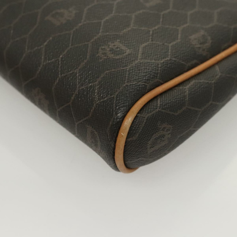 【日本直送】Christian Dior 蜂巢帆布手拿包 PVC 黑色 正品 ti3115-13