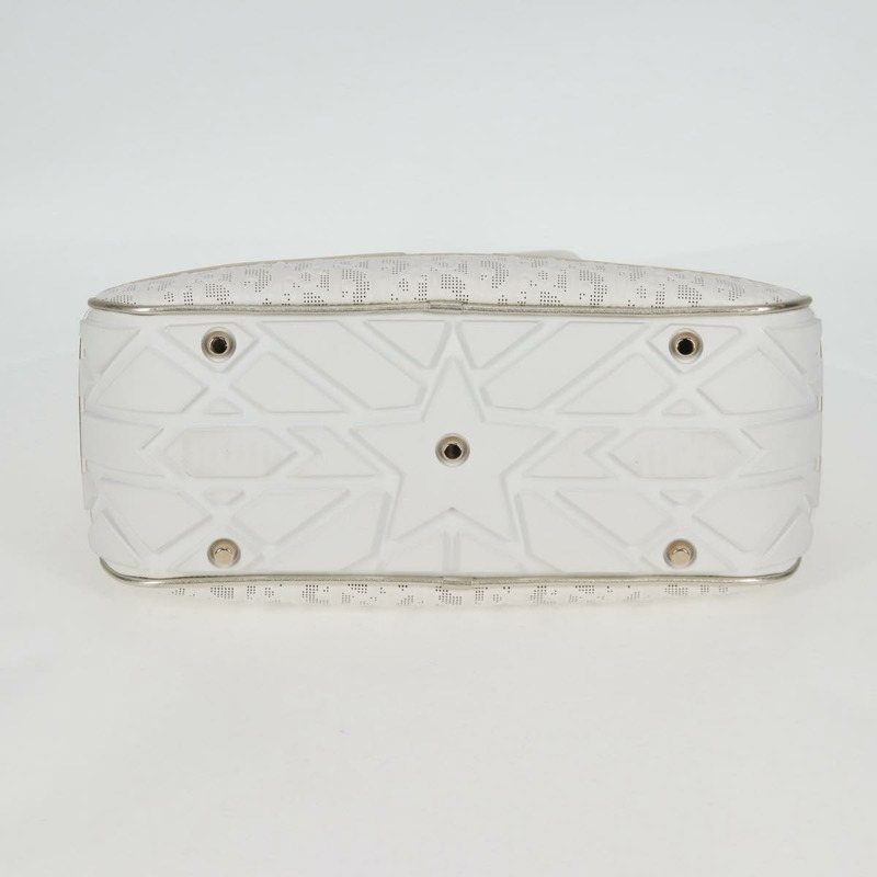 【日本直送】Christian Dior 中型經典保齡球包，皮革材質，白色金色，正品，貨號 121262M-4