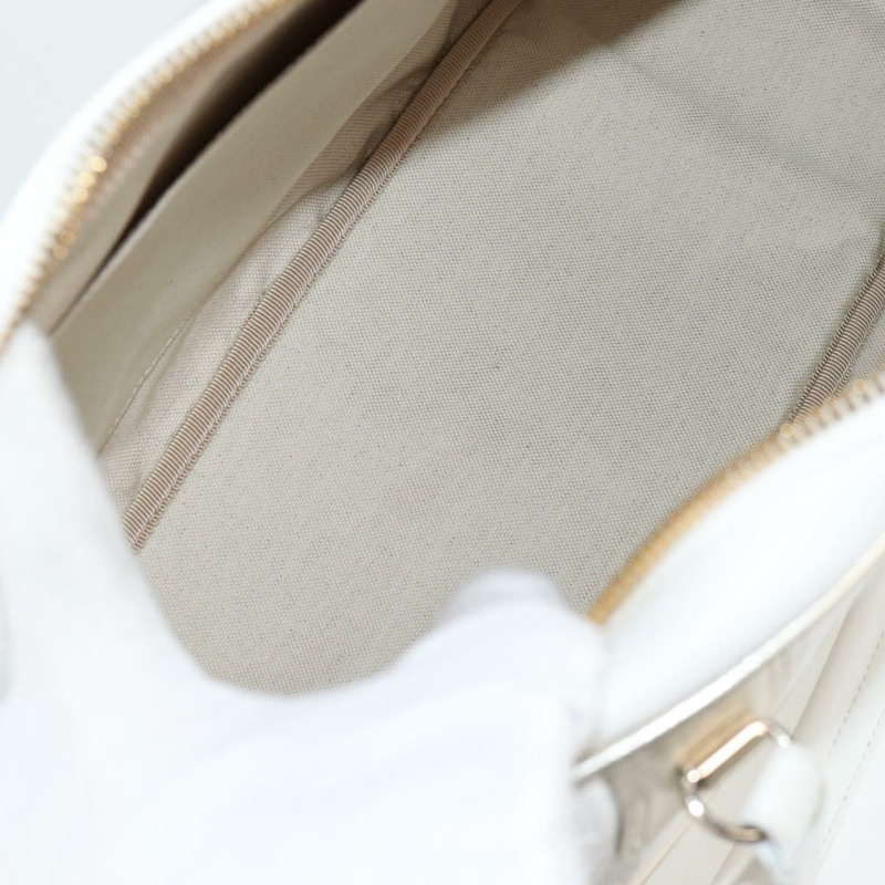 【日本直送】Christian Dior 中型經典保齡球包，皮革材質，白色金色，正品，貨號 121262M-9