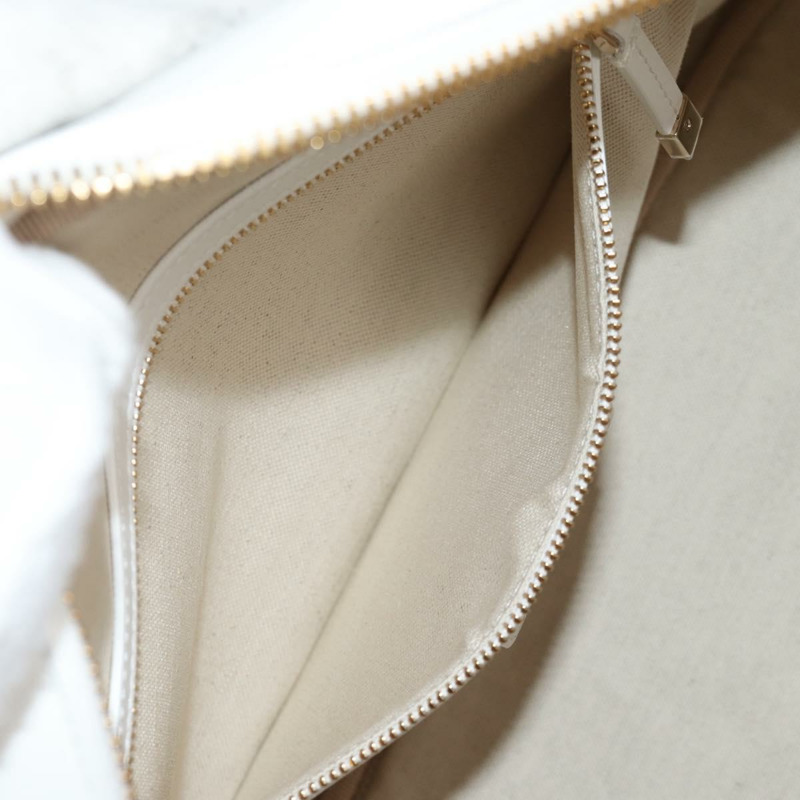 【日本直送】Christian Dior 中型經典保齡球包，皮革材質，白色金色，正品，貨號 121262M-23