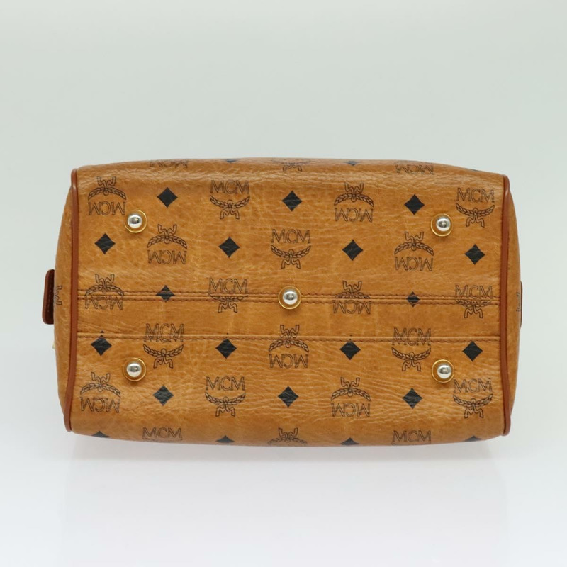 【日本直送】MCM Logo 圖案 Vicetos 波士頓包 PVC 皮革 2 款 棕金色 正品 gh221-4