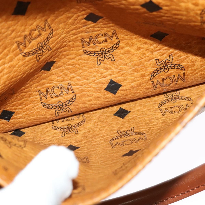 【日本直送】MCM Logo 圖案 Vicetos 波士頓包 PVC 皮革 2 款 棕金色 正品 gh221-10