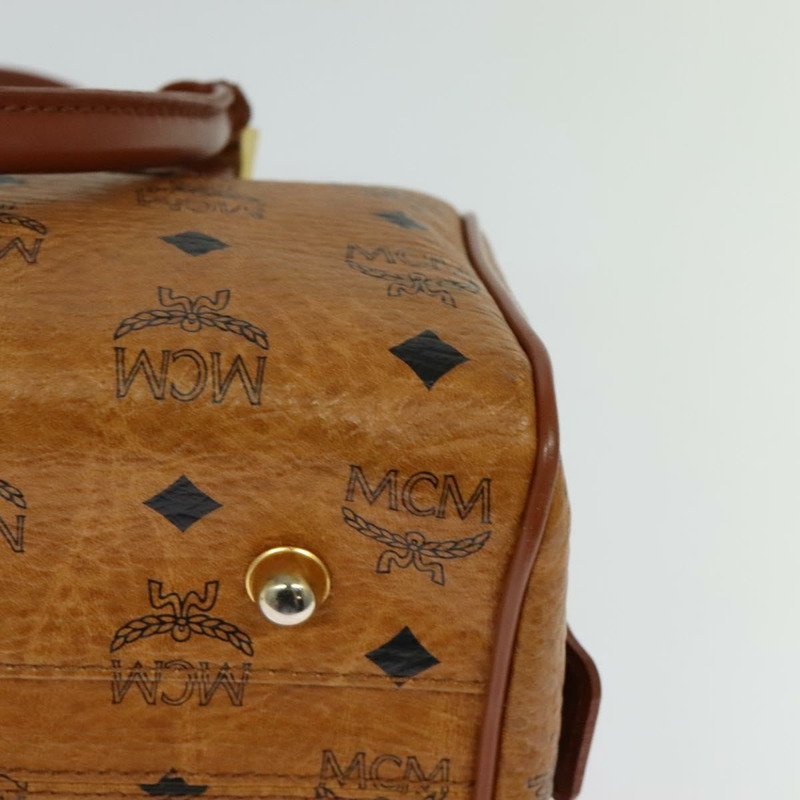 【日本直送】MCM Logo 圖案 Vicetos 波士頓包 PVC 皮革 2 款 棕金色 正品 gh221-15