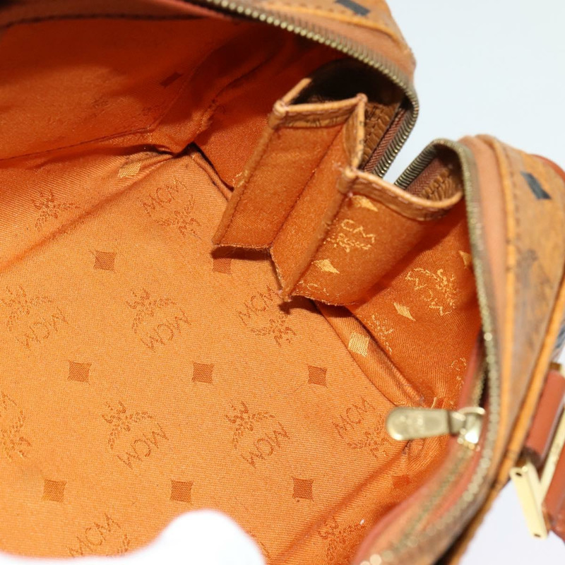 【日本直送】MCM Logo 圖案 Vicetos 波士頓包 PVC 皮革 2 款 棕金色 正品 gh221-17