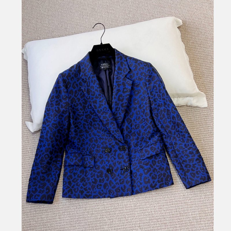 3.1 PHILLIP LIM 深藍豹紋緹花西裝外套 4/36/S/M-5