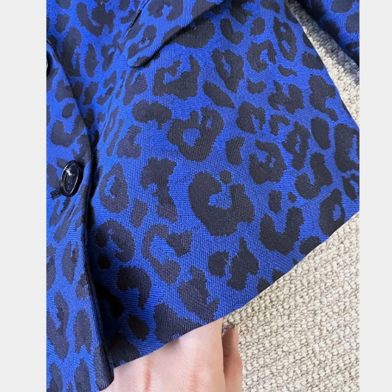 3.1 PHILLIP LIM 深藍豹紋緹花西裝外套 4/36/S/M-8