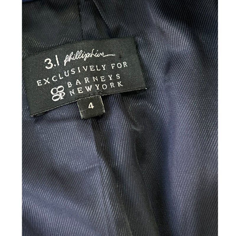 3.1 PHILLIP LIM 深藍豹紋緹花西裝外套 4/36/S/M-15