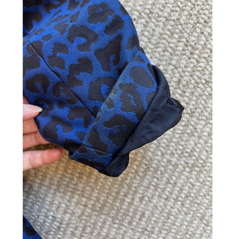 3.1 PHILLIP LIM 深藍豹紋緹花西裝外套 4/36/S/M-18