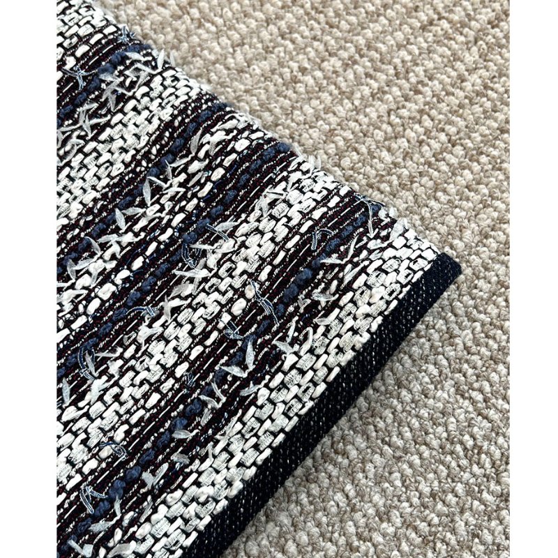 CHANEL TWEED 深藍牛仔毛呢短袖洋裝 36/S/M-12