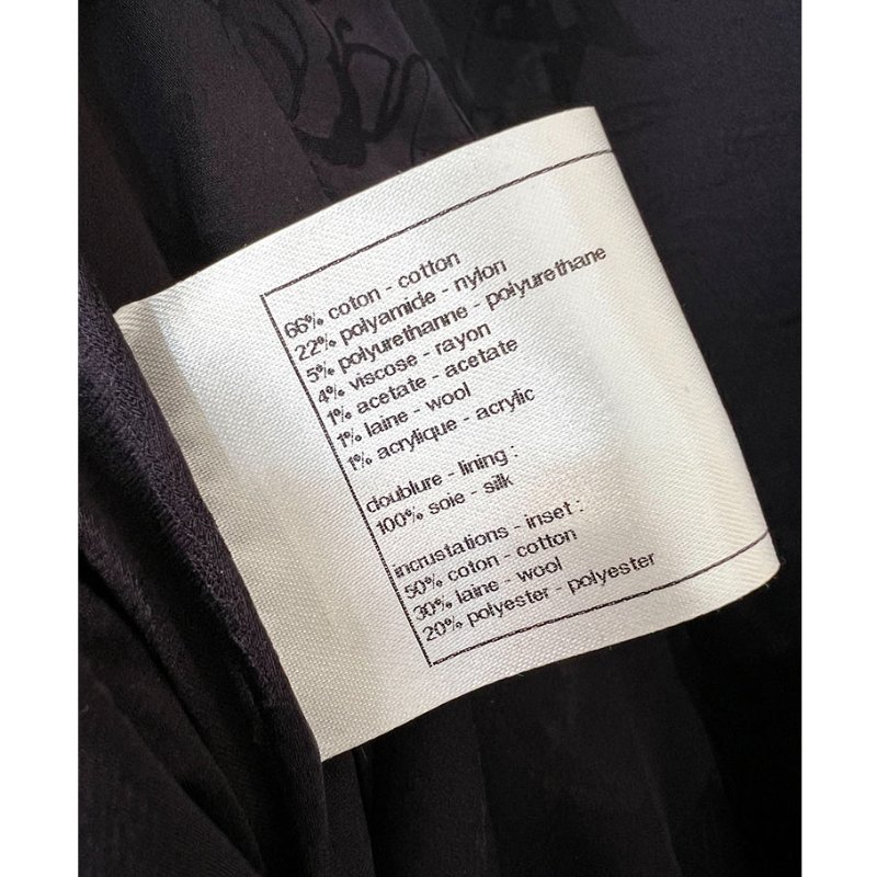 CHANEL TWEED 深藍牛仔毛呢短袖洋裝 36/S/M-15