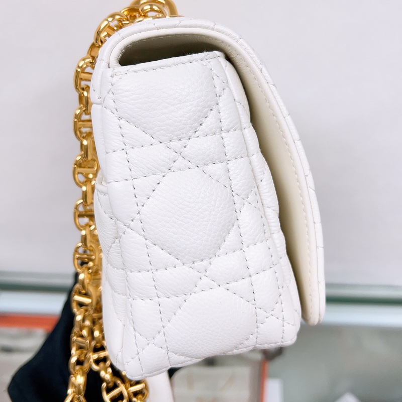 Dior caro small 奶白色鏈條包-6