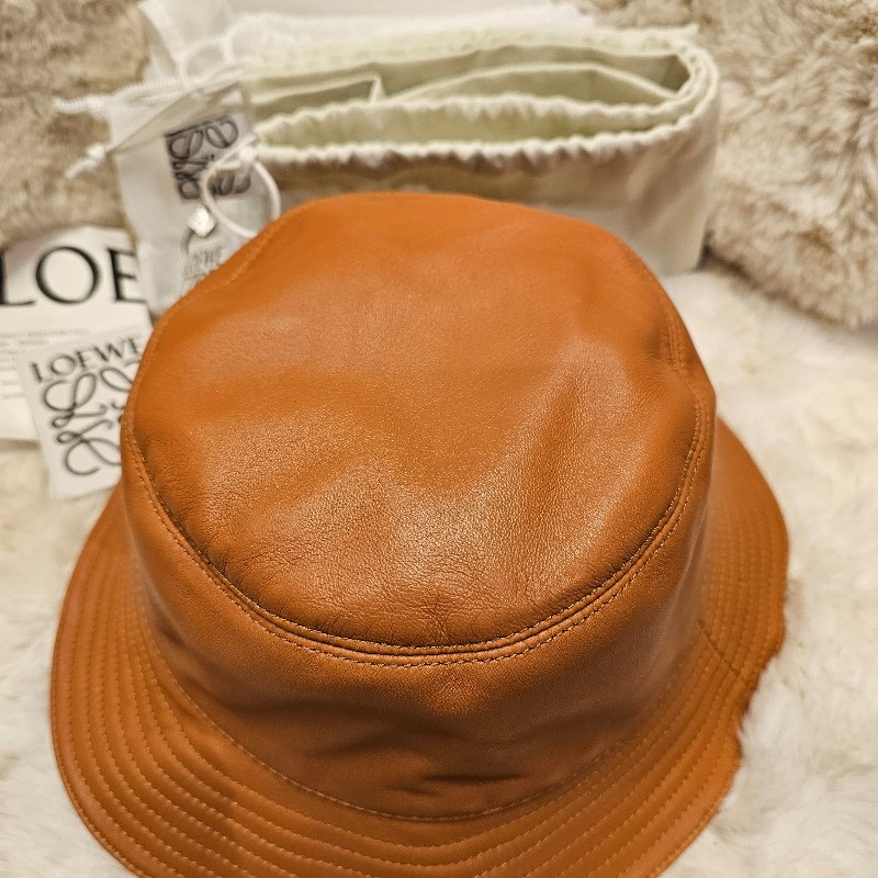 全新 LOEWE 經典皮革漁夫帽 L號 ｜小牛皮款-5