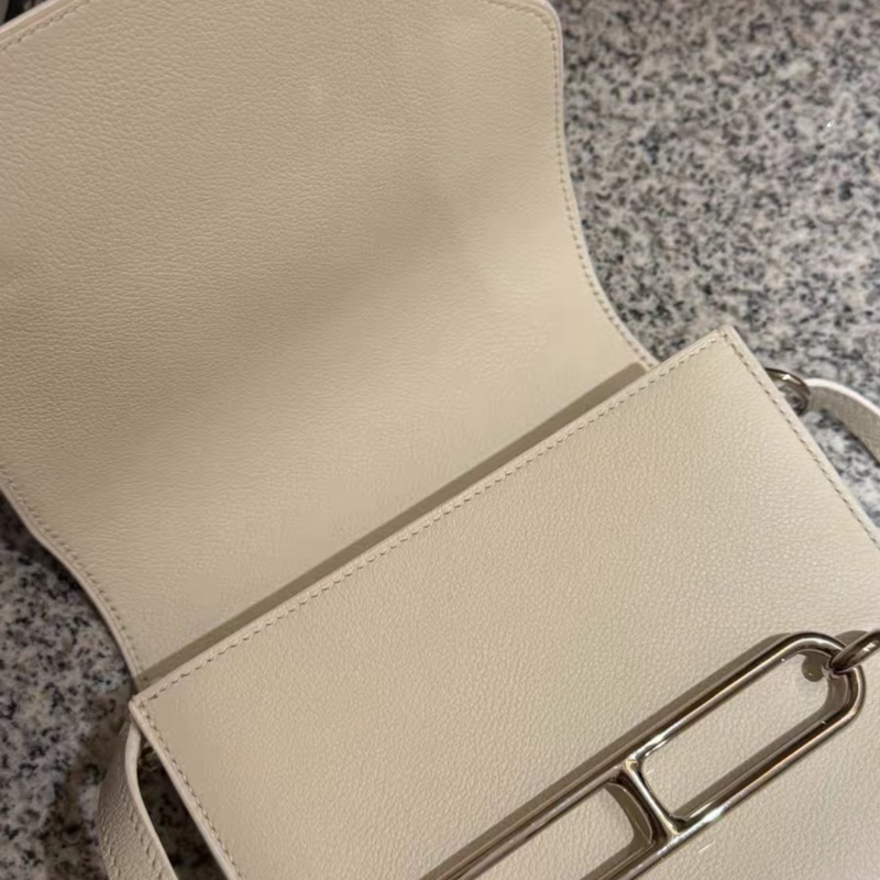 Hermes Roulis 豬鼻子19 純白 銀扣 EC皮 Y刻-6