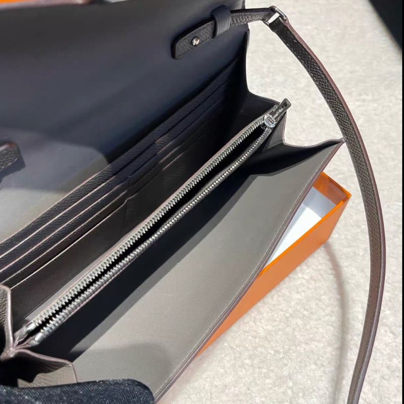 有購證💓 全新Y刻愛馬仕Hermes 8F 錫器灰 銀扣 Constance to go斜挎包 epsom皮-6