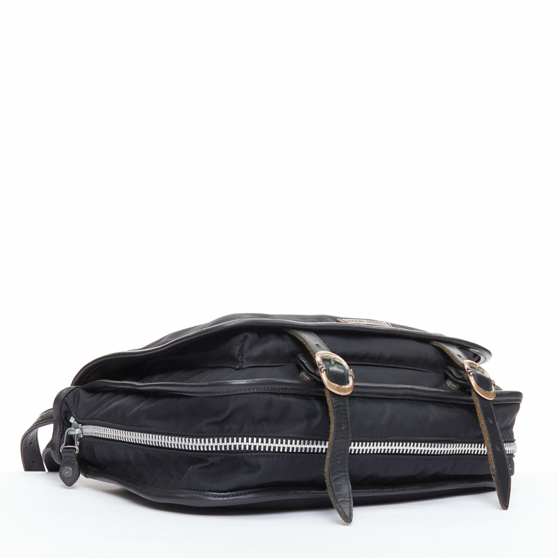 CHROME HEARTS Gunslinger black nylon silver logo satchel crossbody bag-5