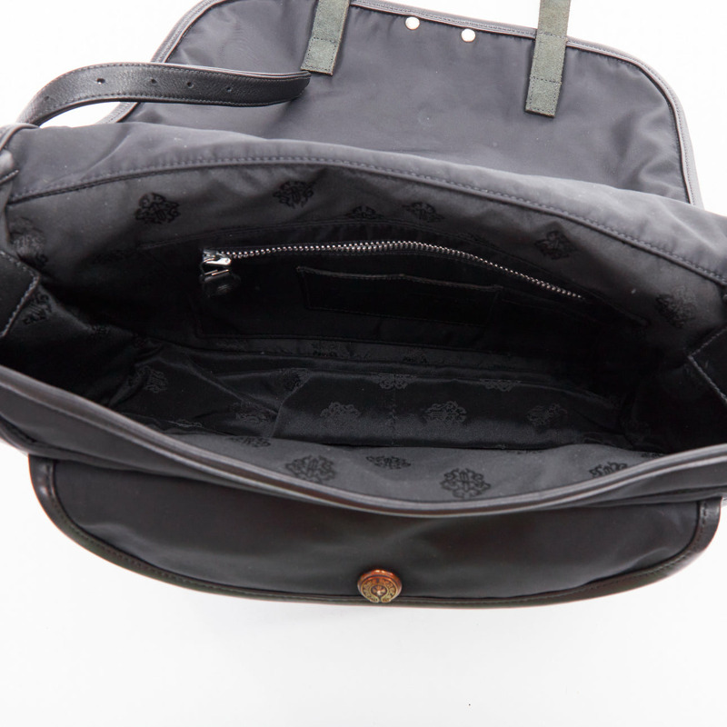 CHROME HEARTS Gunslinger black nylon silver logo satchel crossbody bag-8