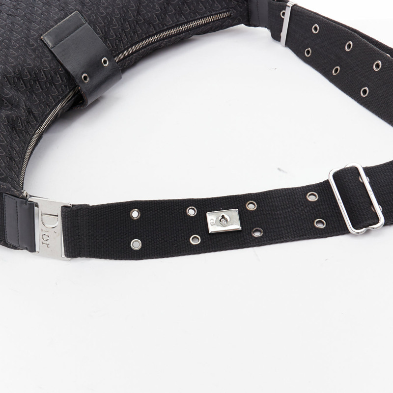 CHRISTIAN DIOR John Galliano Street Chic Hobo black Diorissimo crossbody bag-7