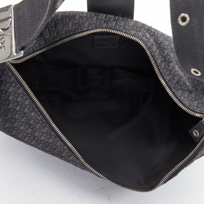 CHRISTIAN DIOR John Galliano Street Chic Hobo black Diorissimo crossbody bag-8