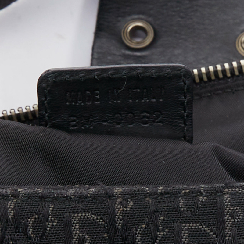 CHRISTIAN DIOR John Galliano Street Chic Hobo black Diorissimo crossbody bag-10