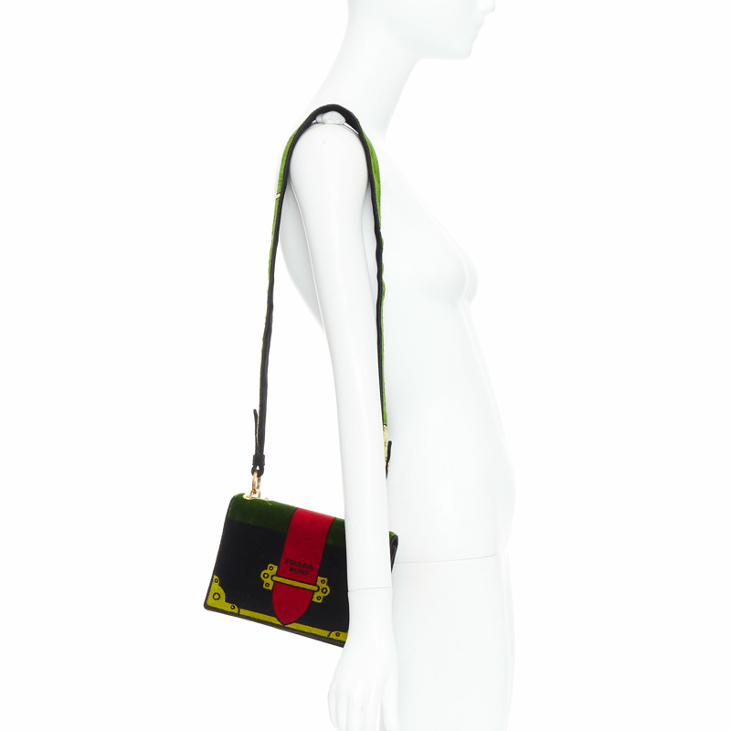 PRADA Cahier velvet tromp loeil print crossbody box bag-1