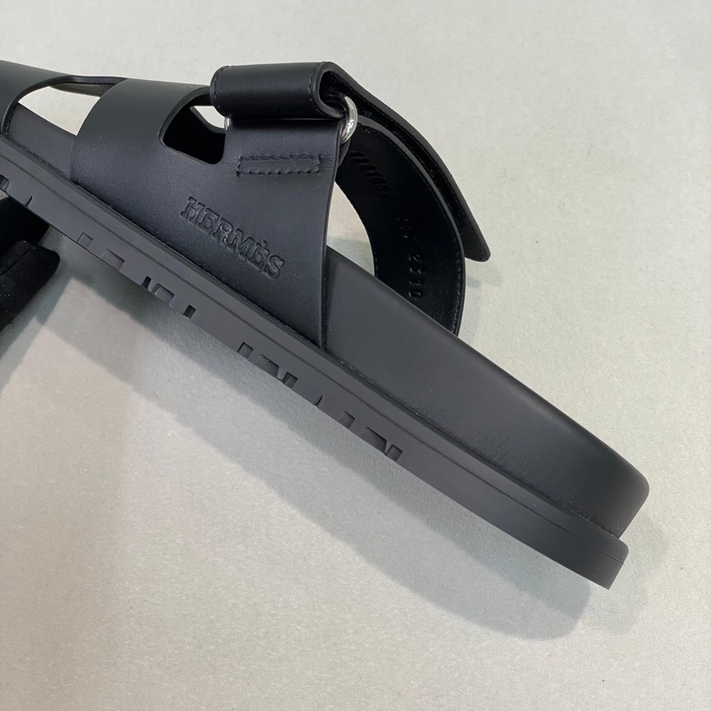 HERMES POP H 黑色拖鞋 二舅鞋 X654-4