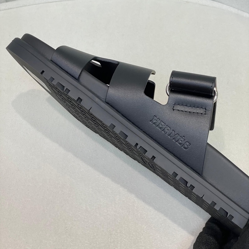 HERMES POP H 黑色拖鞋 二舅鞋 X654-5