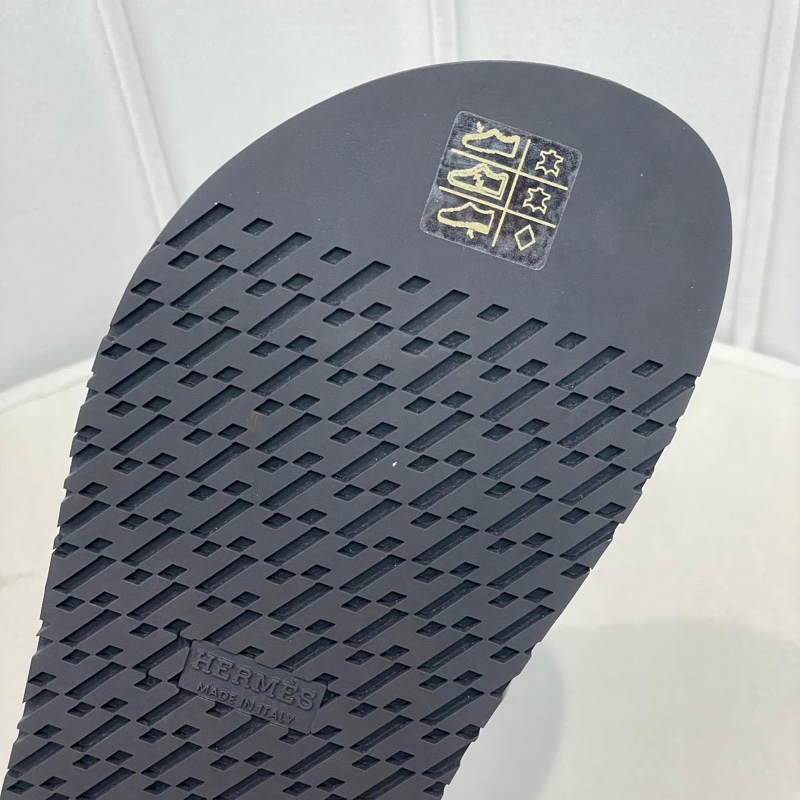 HERMES POP H 黑色拖鞋 二舅鞋 X654-16