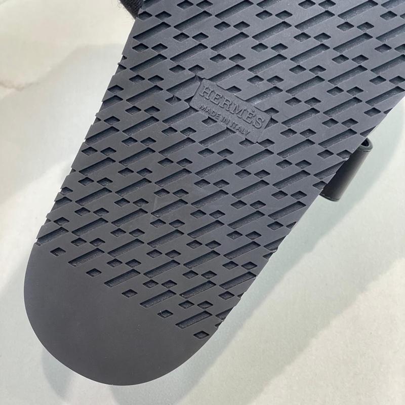 HERMES POP H 黑色拖鞋 二舅鞋 X654-17