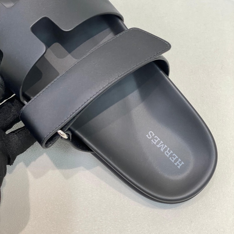 HERMES POP H 黑色拖鞋 二舅鞋 X654-21