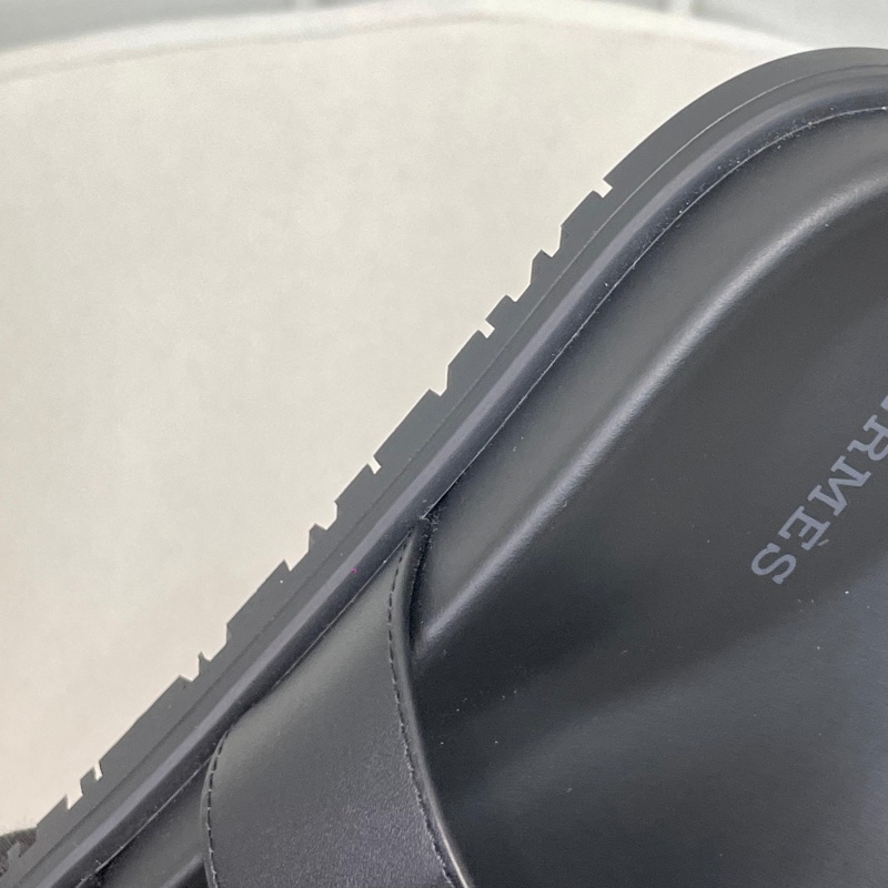 HERMES POP H 黑色拖鞋 二舅鞋 X654-24