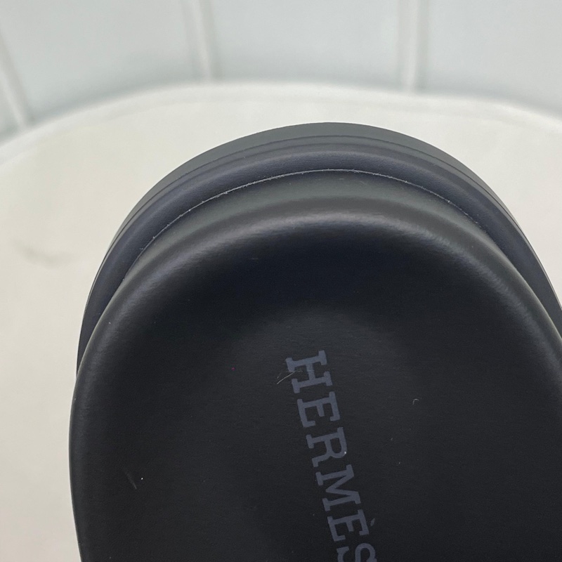 HERMES POP H 黑色拖鞋 二舅鞋 X654-25