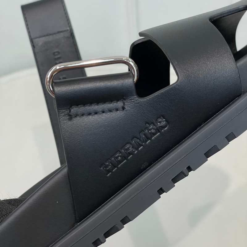 HERMES POP H 黑色拖鞋 二舅鞋 X654-39